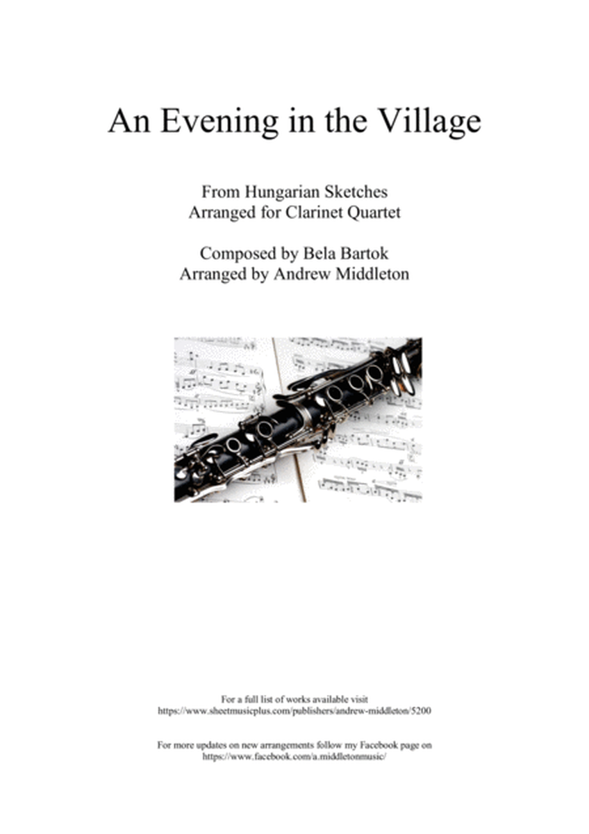 An Evening in the Village arranged for Clarinet Quartet image number null