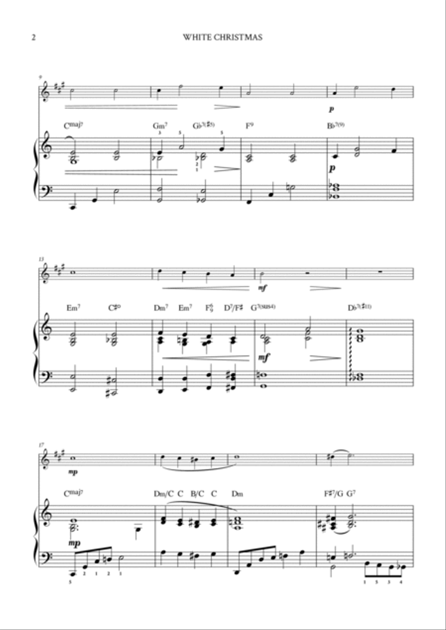 White Christmas Baritone Saxophone scores gallery preview page 2