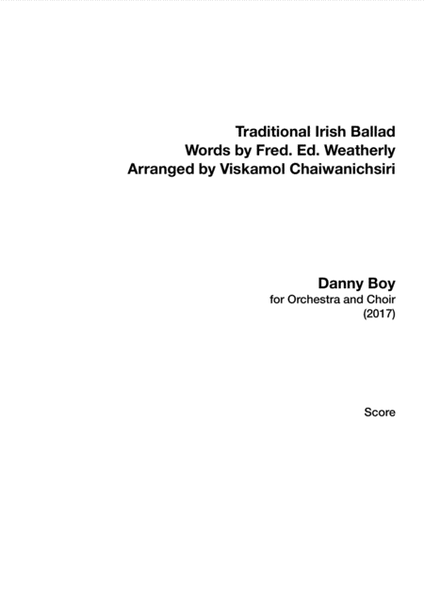 Danny Boy for Orchestra and Choir by Traditional 4-Part - Digital Sheet Music