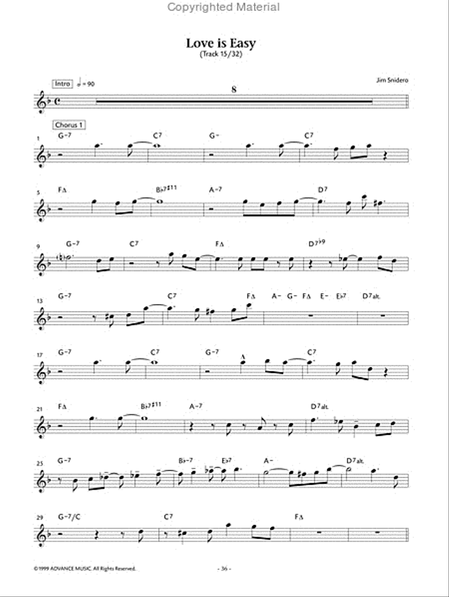 Easy Jazz Conception Alto Saxophone by Jim Snidero Alto