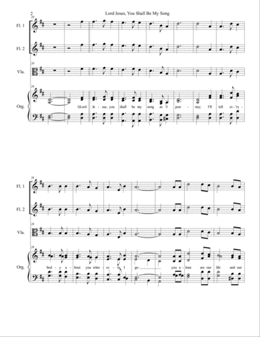 Lord Jesus, You Shall Be My Song, Hymn Setting Unison Choir scores gallery preview page 3