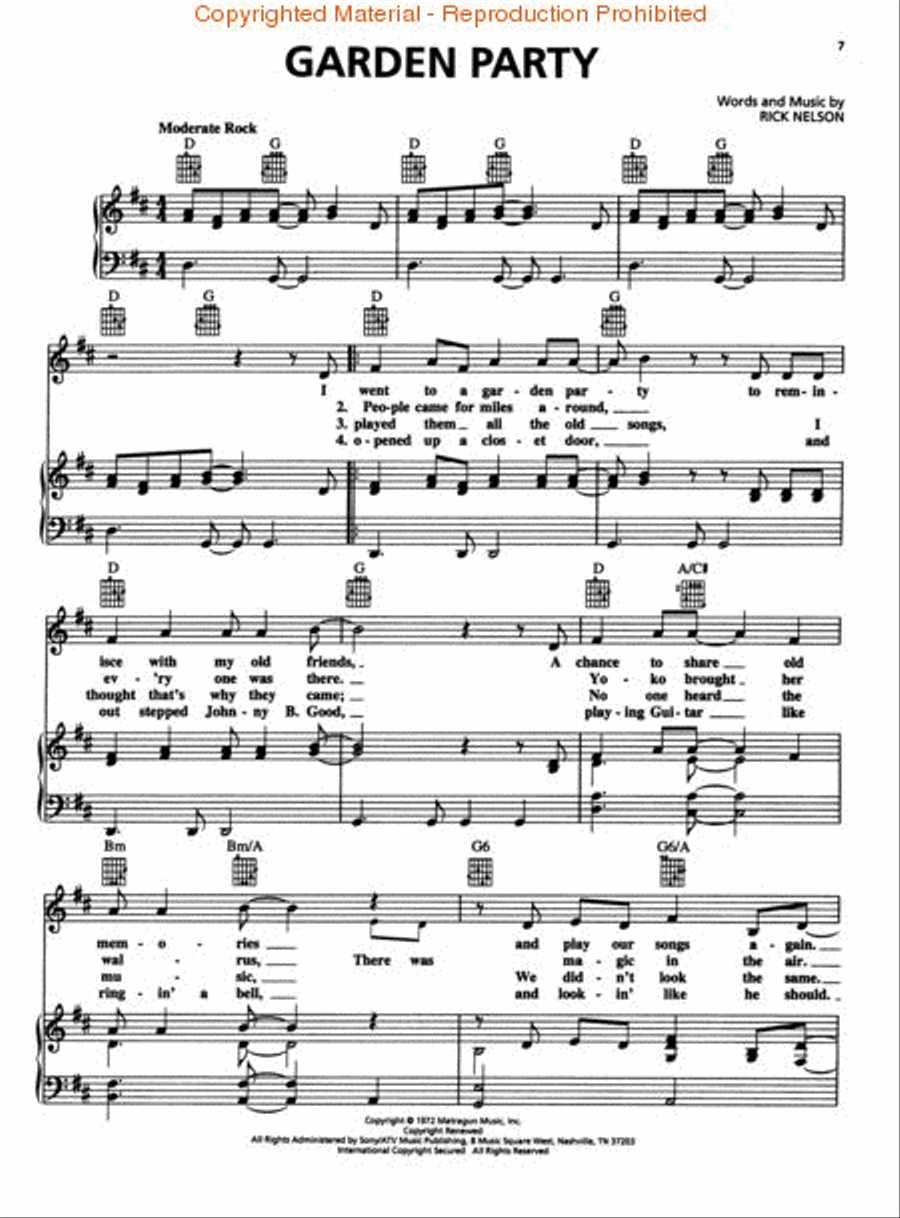 Ricky Nelson – 20 Greatest Hits Piano, Vocal, Guitar scores gallery preview page 3