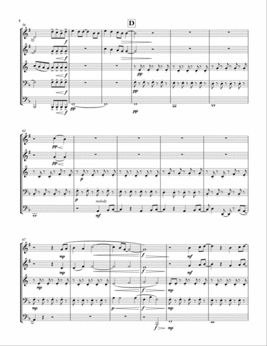 A Million Dreams Brass Ensemble scores gallery preview page 4