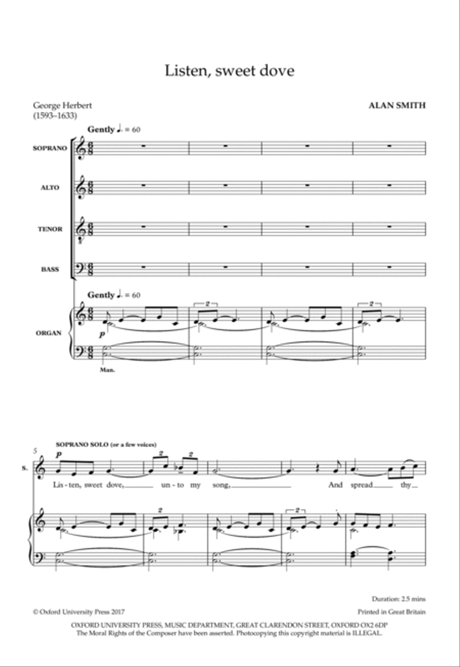Listen, sweet dove Listen, sweet dove Score scores gallery preview page 2