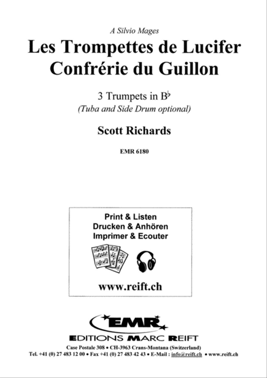 Les Trompettes de Lucifer / Confrerie du Guillon Trumpet Trio scores gallery preview page 7