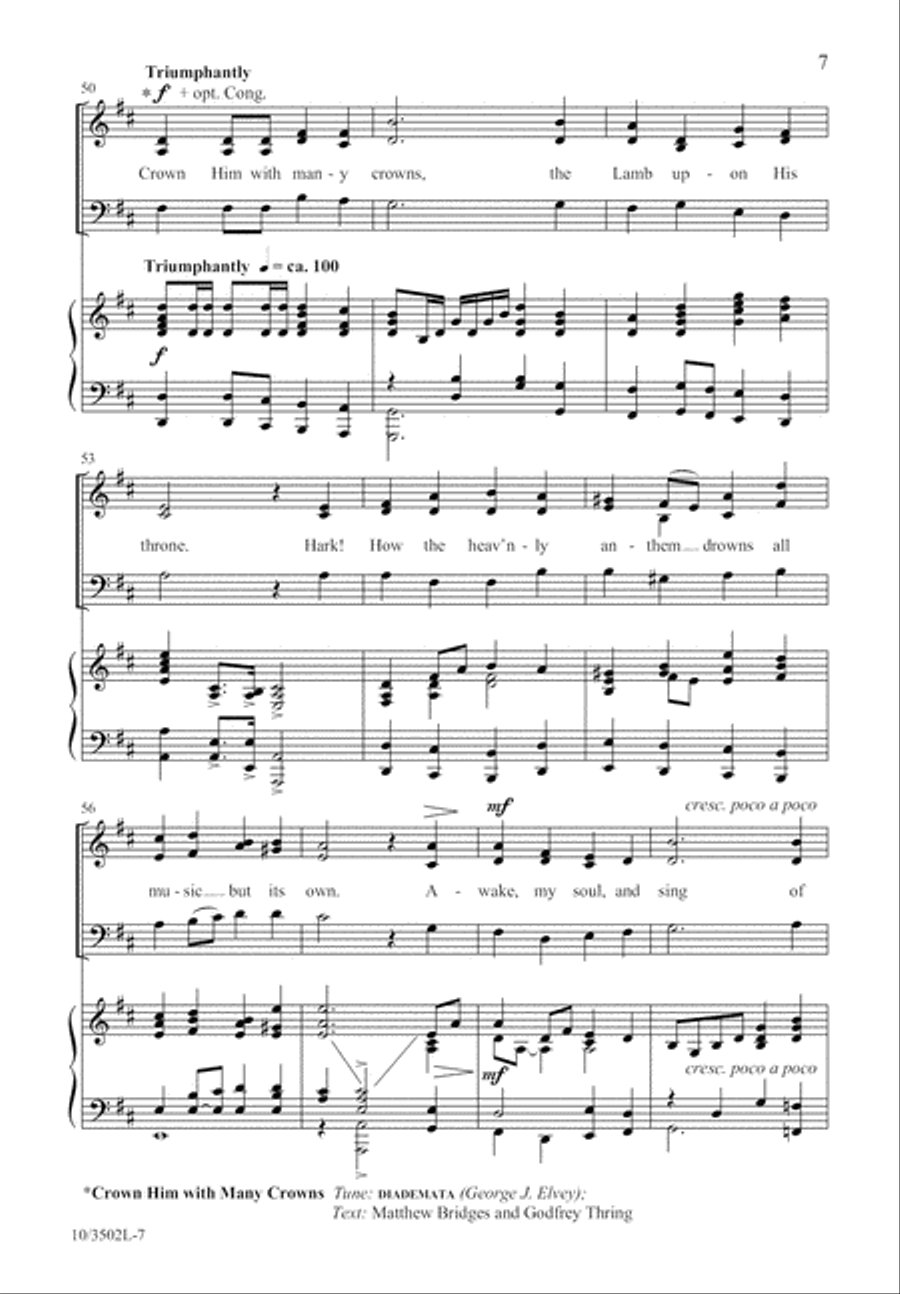 Crown Him, the Risen King! 3-Part scores gallery preview page 8