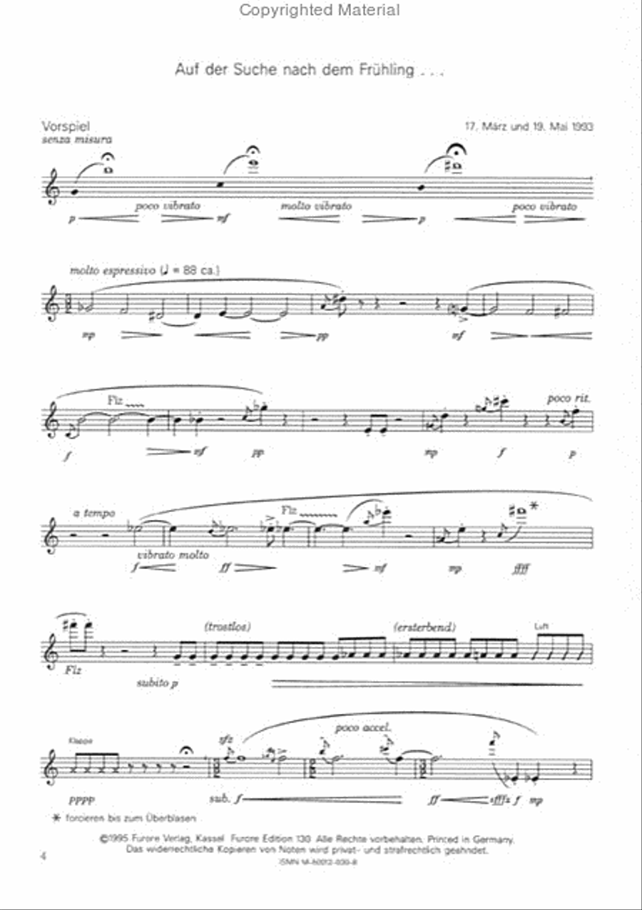 Musik fur Flote solo Flute Solo scores gallery preview page 2