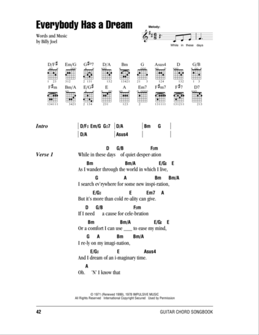 Everybody Has A Dream Acoustic Guitar scores gallery preview page 1
