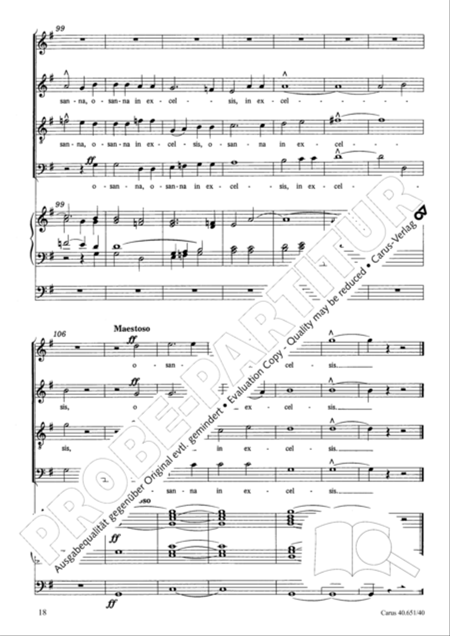 Sanctus, Benedictus and Agnus Dei 4-Part scores gallery preview page 19