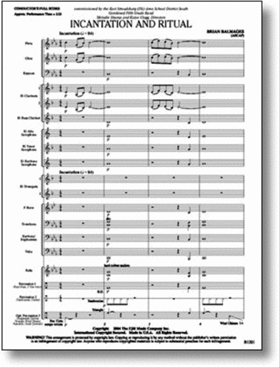 Incantation and Ritual Concert Band scores gallery preview page 1