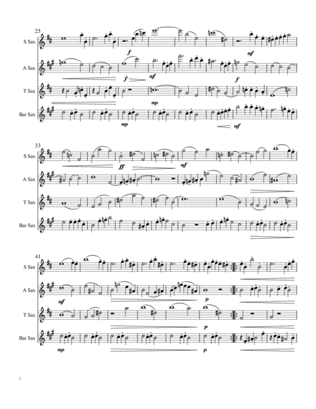 Mazurka for Sax Quartet, from Carol of the Bells image number null