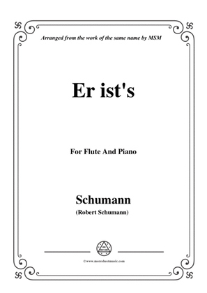 Book cover for Schumann-Er ist's,Op.79,No.24,for Flute and Piano