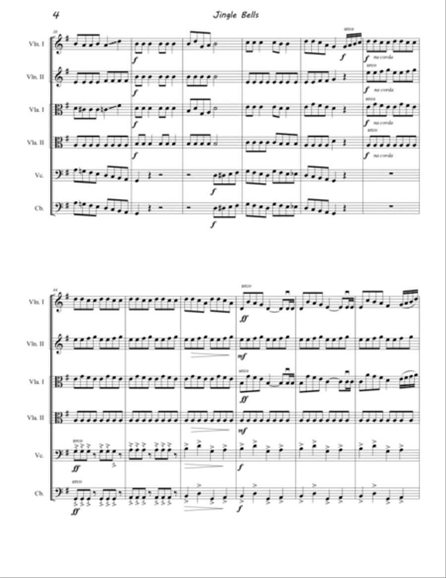 Jingle Bells String Orchestra scores gallery preview page 4