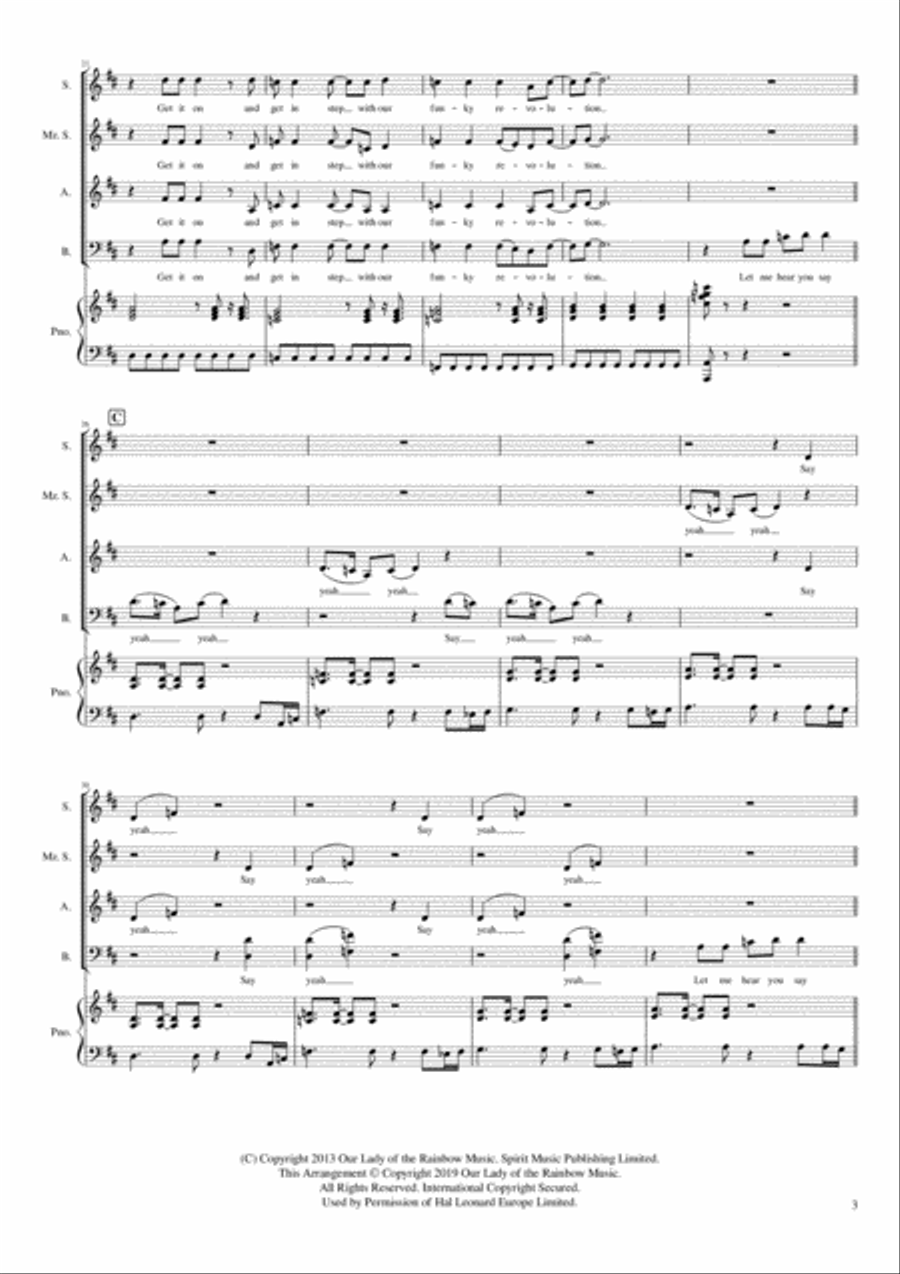 Everybody Say Yeah Everybody Say Yeah 4-Part scores gallery preview page 3