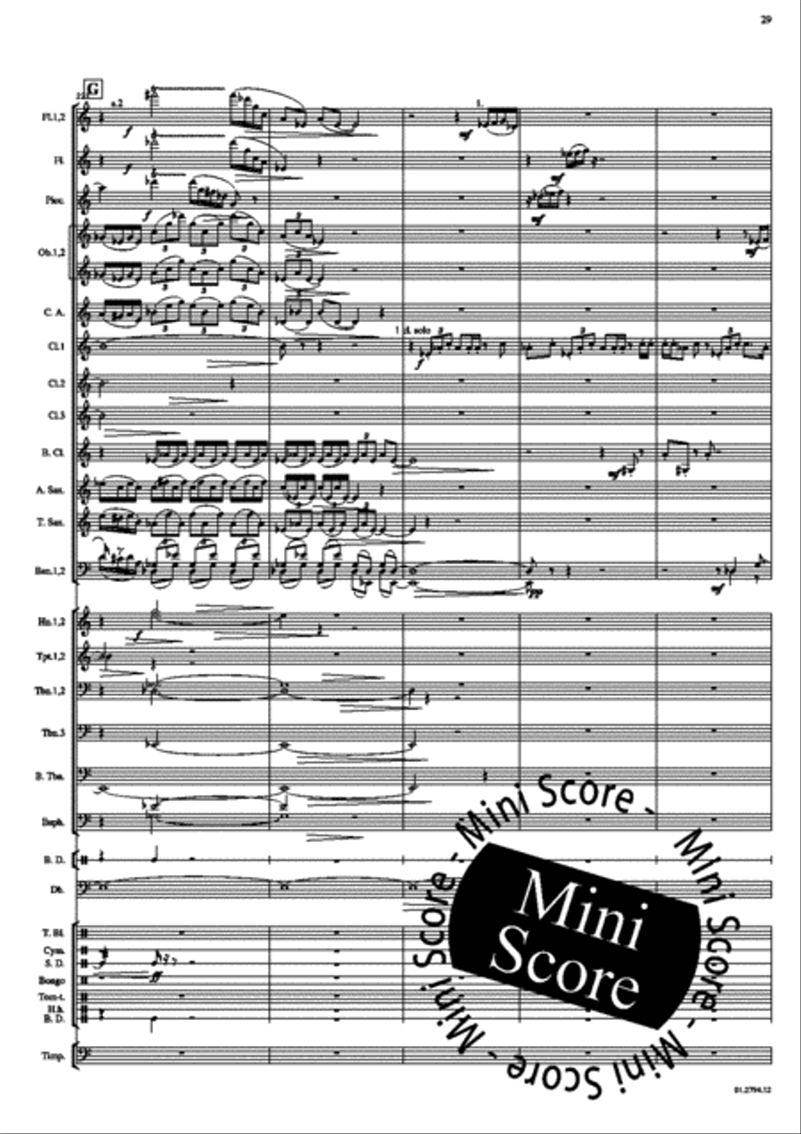 Concerto for Percussion and Band Concert Band scores gallery preview page 33