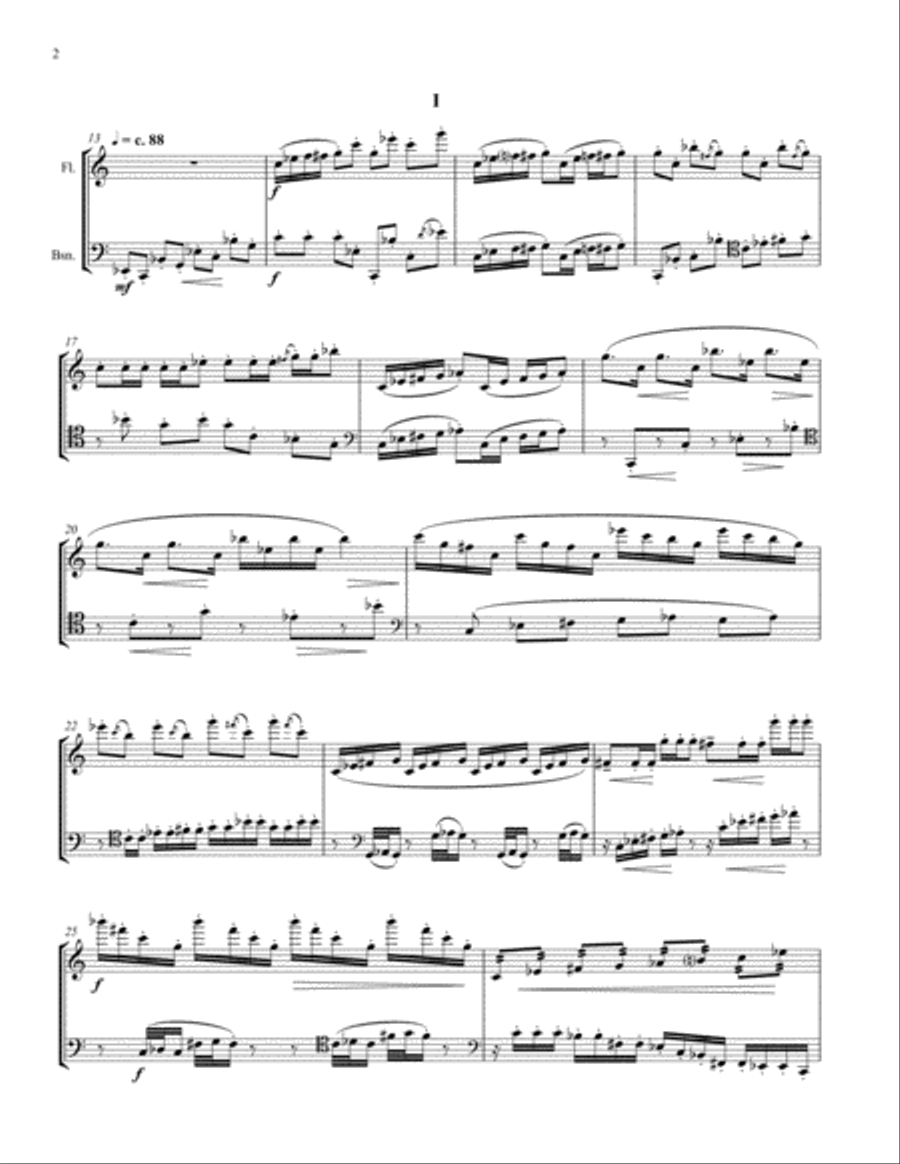 [Blank] Seven Silhouettes for Flute and Bassoon Woodwind Duet scores gallery preview page 4