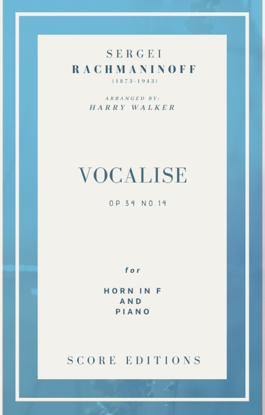 Vocalise (Rachmaninoff) for Horn in F and Piano Piano scores gallery preview page 1