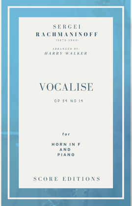 Book cover for Vocalise (Rachmaninoff) for Horn in F and Piano