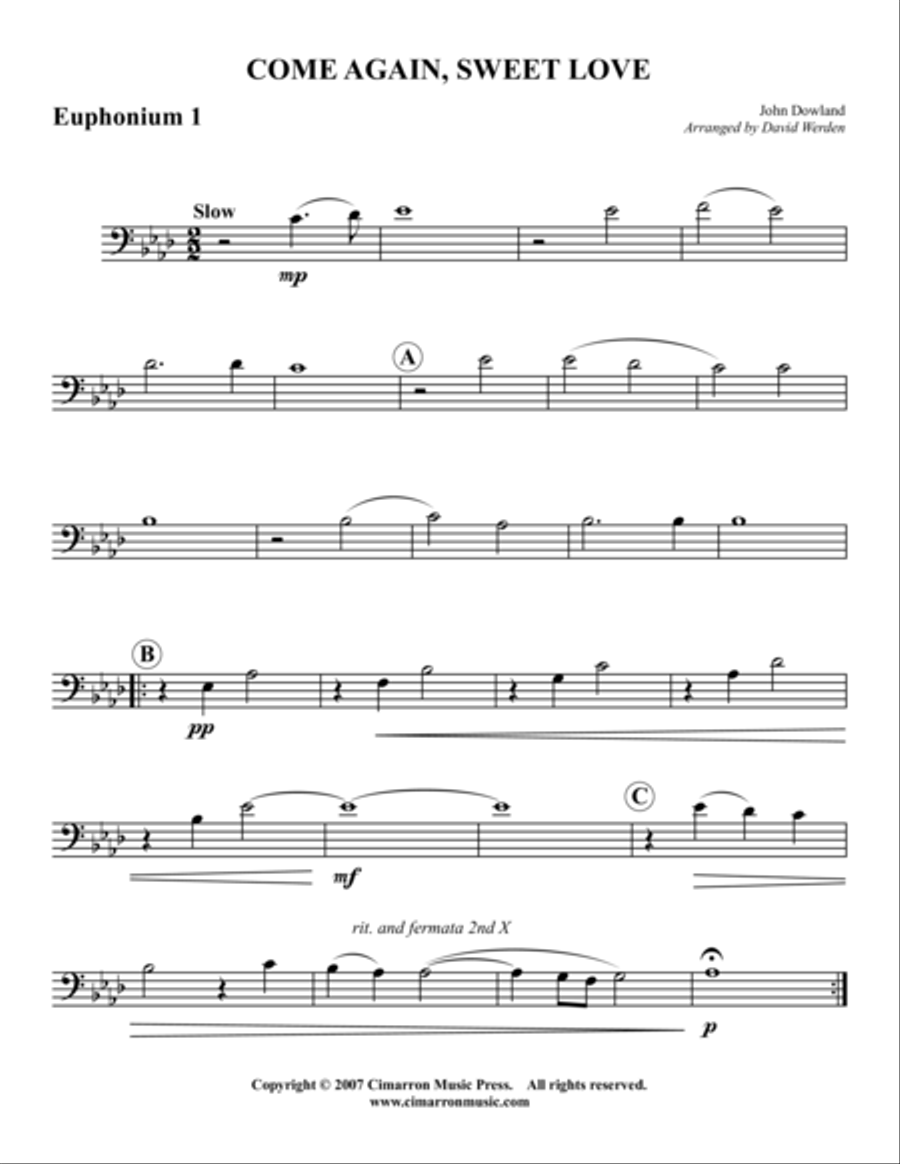 Come Again, Sweet Love Come Again, Sweet Love EETT scores gallery preview page 3