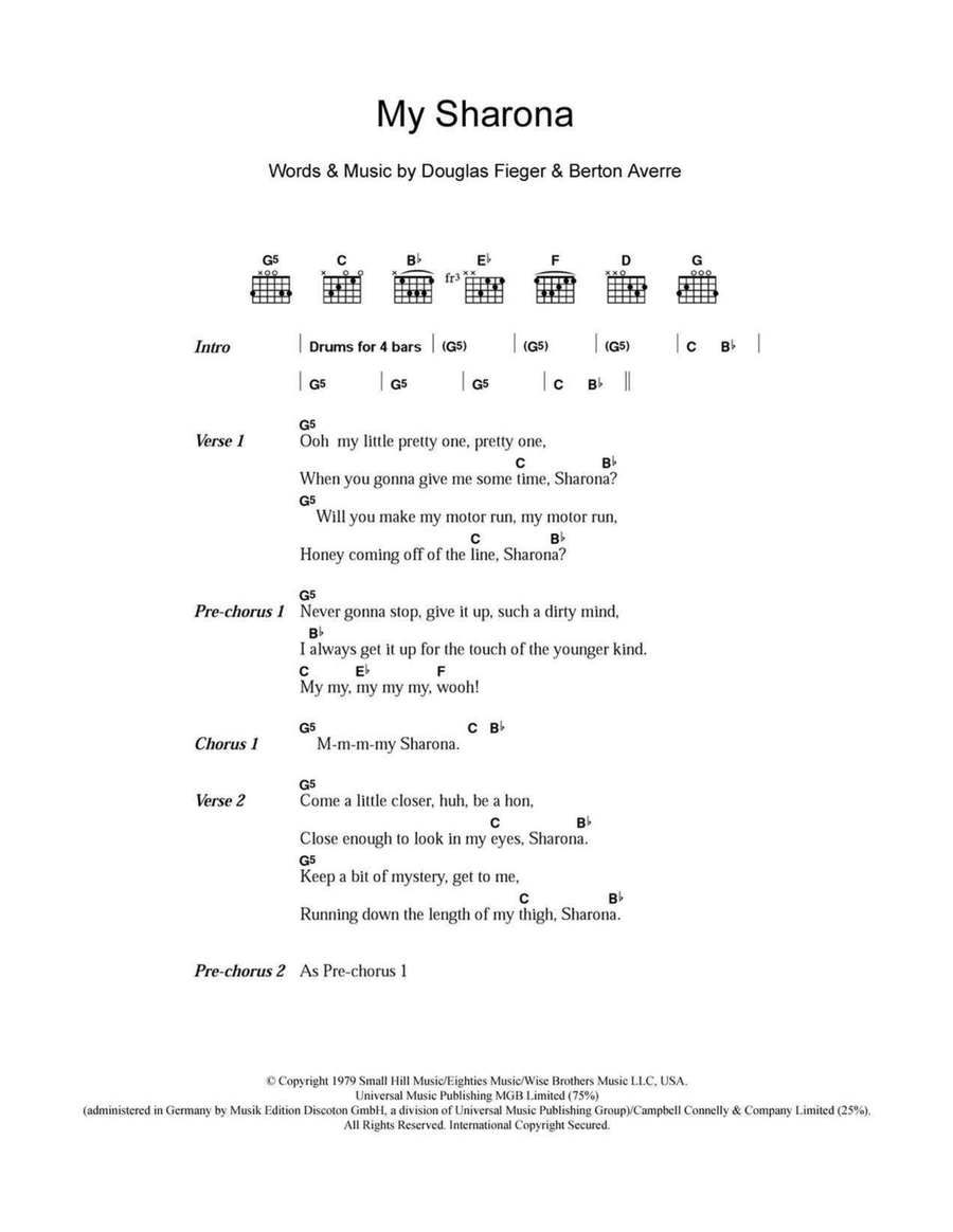 My Sharona Acoustic Guitar scores gallery preview page 1
