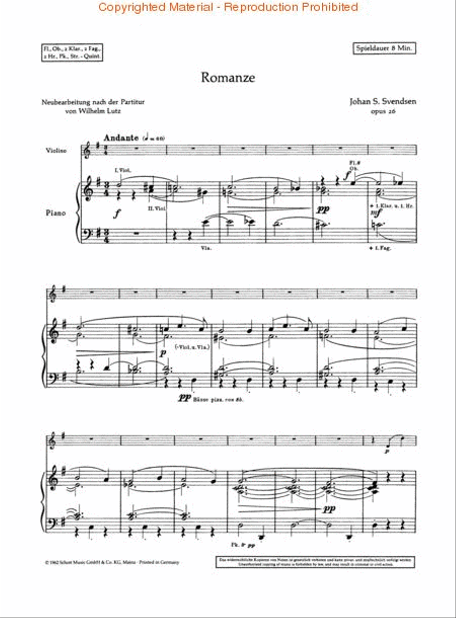 Romance, Op. 26 Violin Solo scores gallery preview page 2