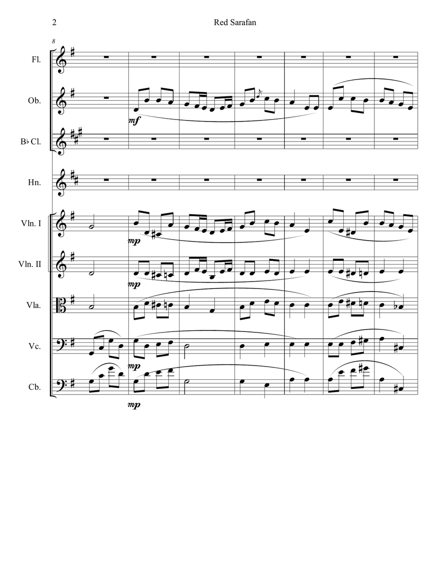 The Red Sarafan for Chamber Orchestra Chamber Orchestra scores gallery preview page 4