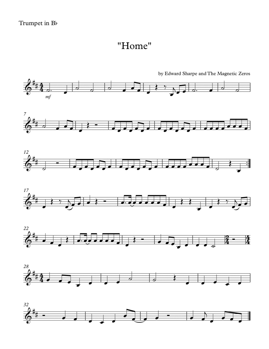 Home Home Trumpet Solo scores gallery preview page 1