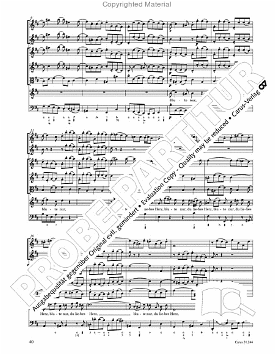 St. Matthew Passion (Matthaus-Passion) 4-Part scores gallery preview page 42