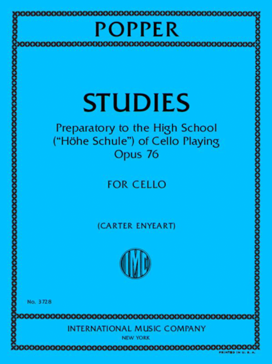 Studies: Preparatory To The High School (Hohe Schule) Of Cello Playing, Op. 76 Cello Solo scores gallery preview page 1