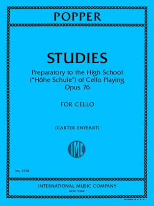 Book cover for Studies: Preparatory To The High School (Hohe Schule) Of Cello Playing, Op. 76
