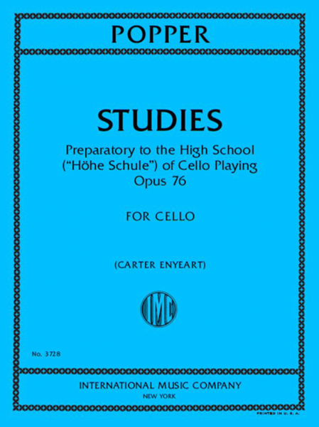 Studies: Preparatory To The High School (Hohe Schule) Of Cello Playing, Op. 76