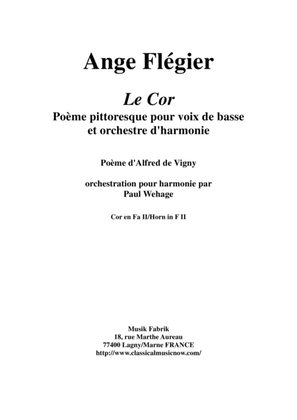Ange Flégier: Le Cor for bass voice and concert band, F horn 2 part