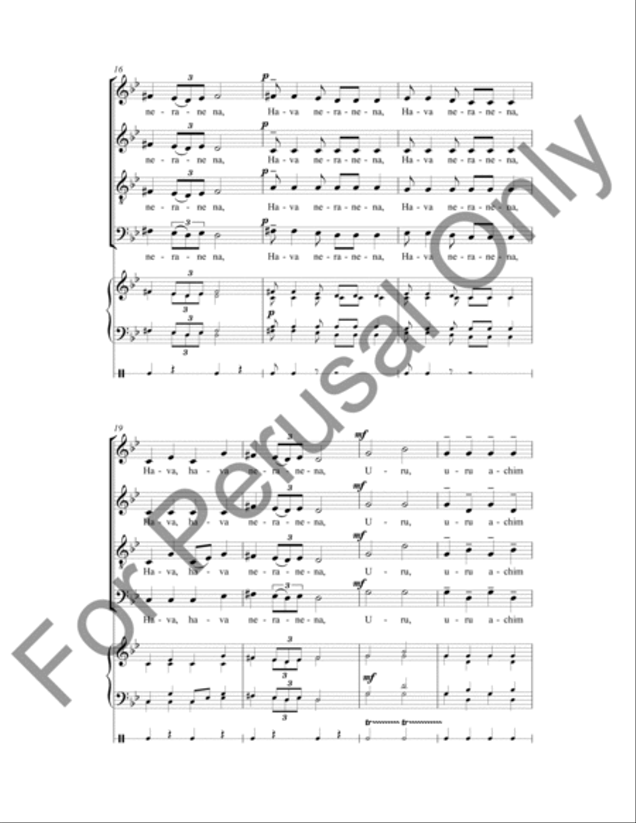 Have Nagila 4-Part scores gallery preview page 5