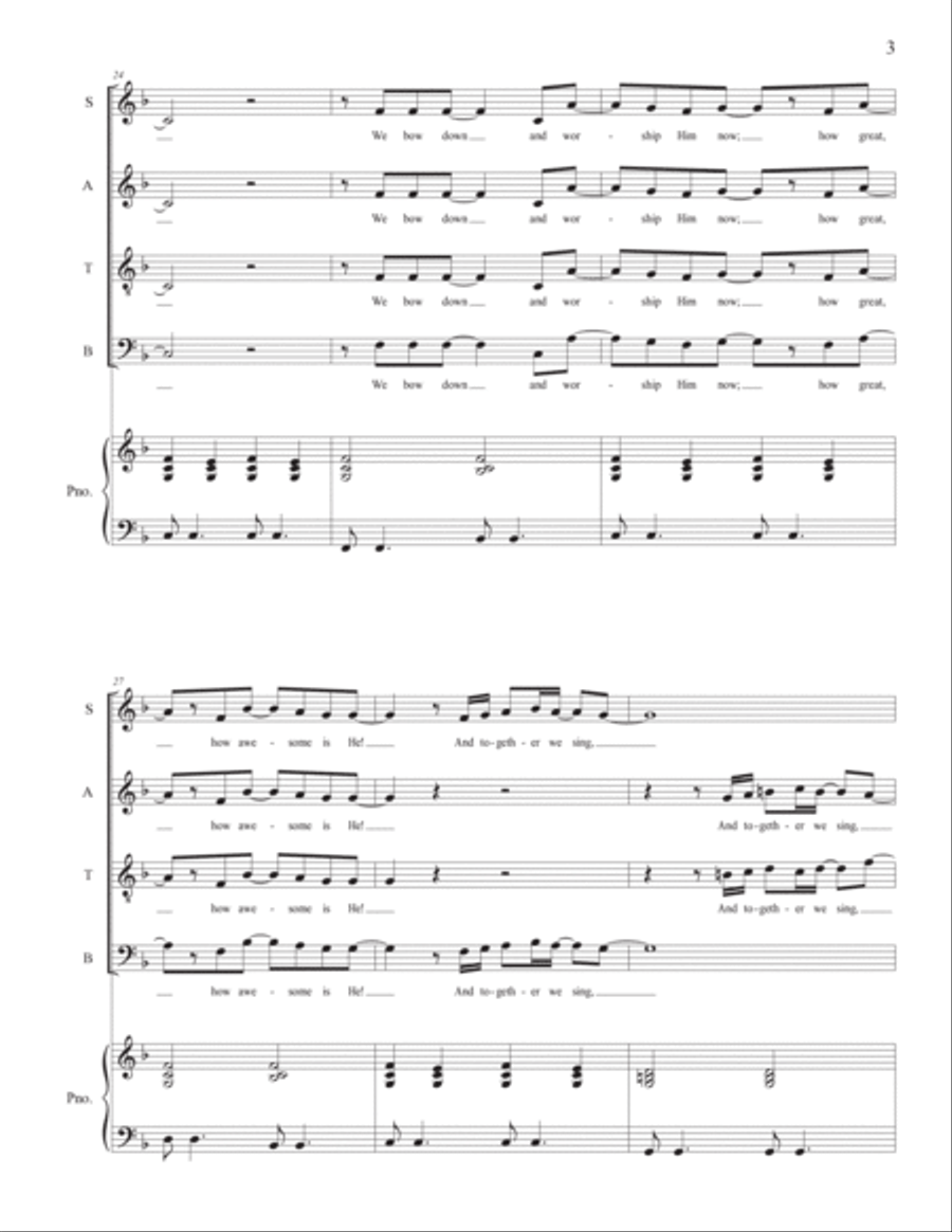 Holy Is The Lord 4-Part scores gallery preview page 3