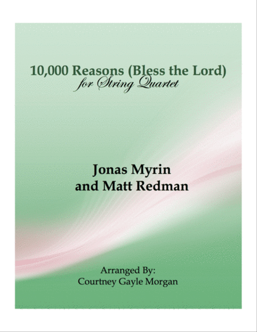10,000 Reasons (Bless The Lord) String Quartet scores gallery preview page 1