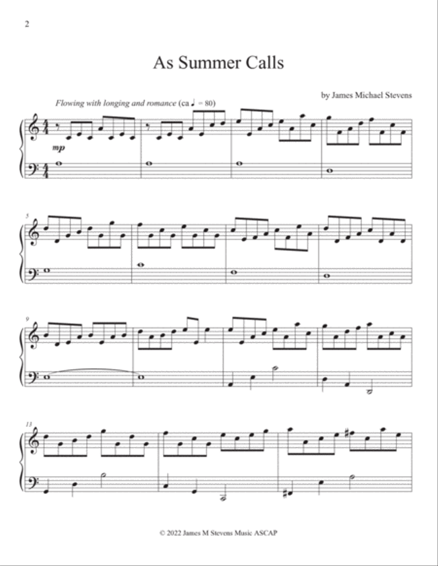 Mysteries of Summer Piano Book Piano Solo scores gallery preview page 2