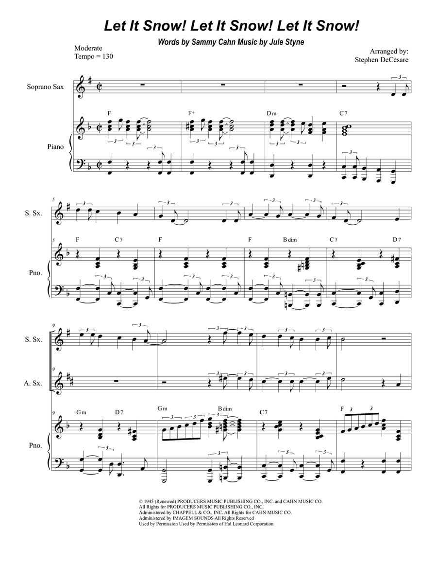 Let It Snow! Let It Snow! Let It Snow! Woodwind Duet scores gallery preview page 1
