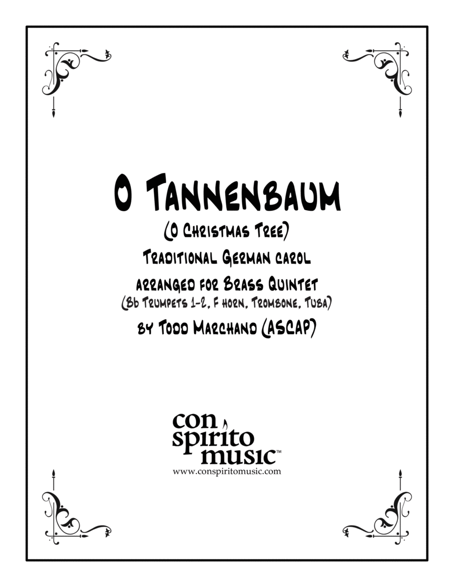 O Tannenbaum (O Christmas Tree) - brass quintet Brass Quintet scores gallery preview page 1