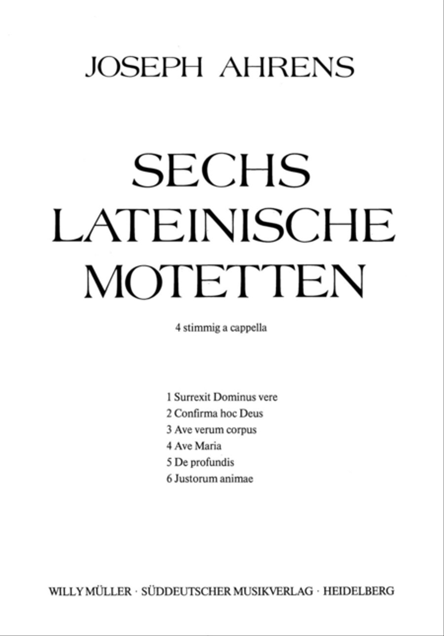 Sechs lateinische Motetten 4-Part scores gallery preview page 1