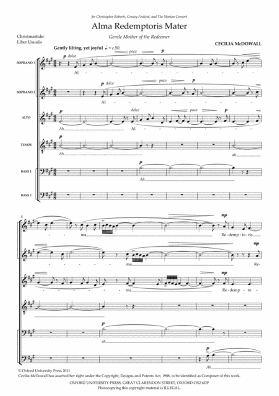 Alma Redemptoris Mater 4-Part scores gallery preview page 2