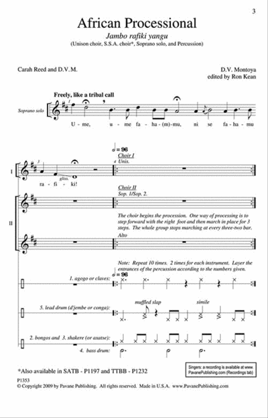African Processional African Processional SSAA scores gallery preview page 2