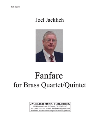 Book cover for Fanfare for Brass Quartet/Quintet in E-flat