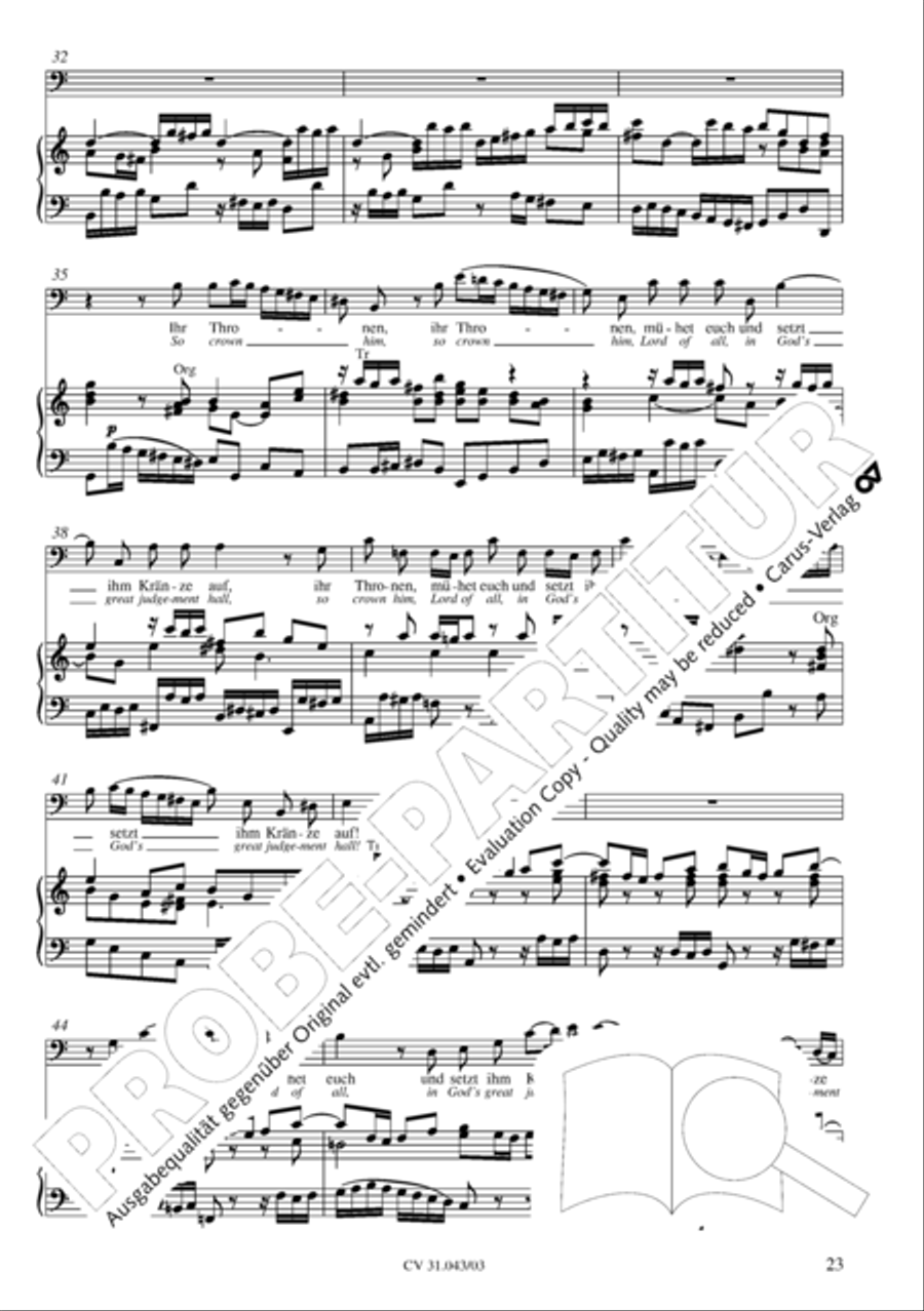 God goeth up with shouting (Gott fahret auf mit Jauchzen) 4-Part scores gallery preview page 24