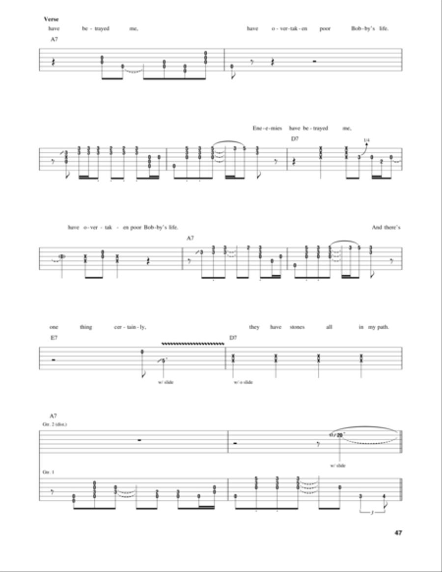 Stones In My Passway Electric Guitar scores gallery preview page 3