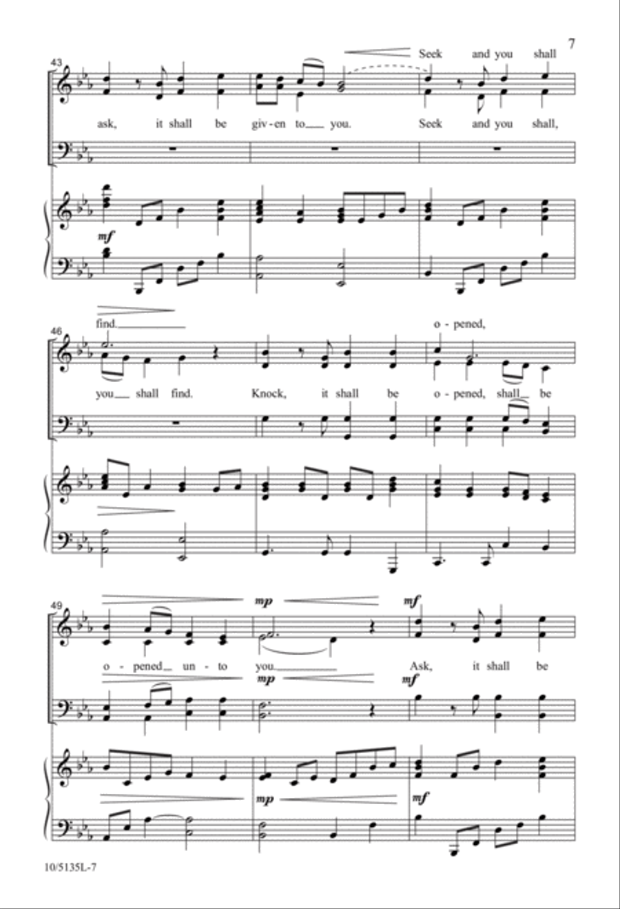 God Will Open a Door 4-Part scores gallery preview page 7