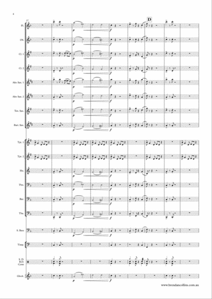 Broken Trumpets Broken Trumpets Concert Band scores gallery preview page 4