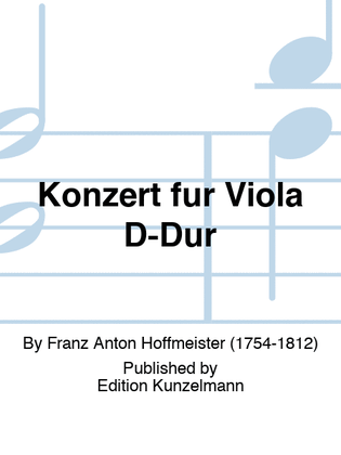 Book cover for Concerto for viola in D major