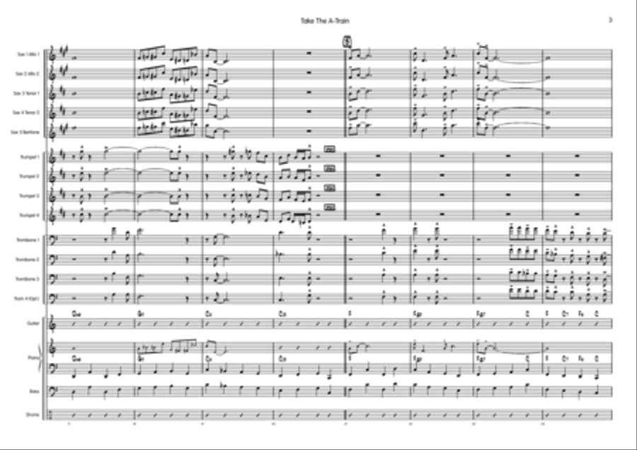 Take The 'A' Train Big Band scores gallery preview page 4