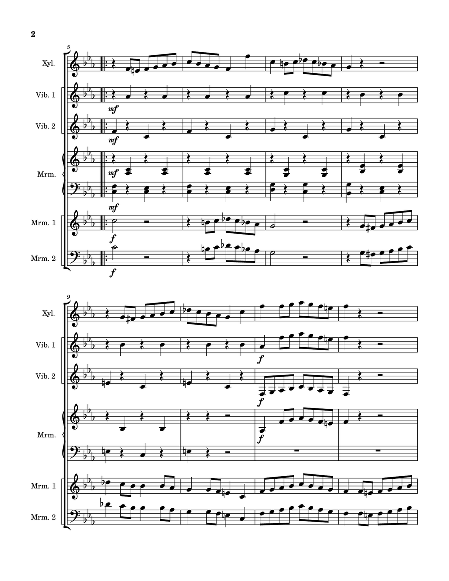 Rolling Thunder March Rolling Thunder March Marimba scores gallery preview page 2