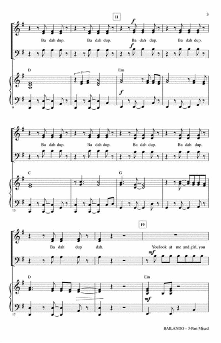 Bailando Bailando 3-Part scores gallery preview page 3